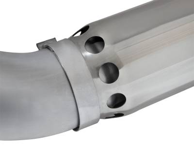 Exhaust - Exhaust Systems - AFE Power - aFe Large Bore-HD 5in 409 Stainless Steel DPF-Back Exhaust System w/Polished Tip GM Diesel Trucks LML 2016 V8-6.6L - 49-44081-P