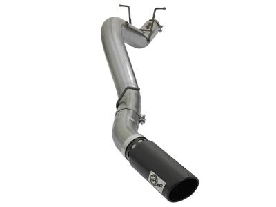 Exhaust - Exhaust Systems - AFE Power - aFe Large Bore-HD 4in 409 Stainless Steel DPF-Back Exhaust System w/Black Tip GM Diesel Trucks 17-18 V8-6.6L (td) L5P - 49-44085-B