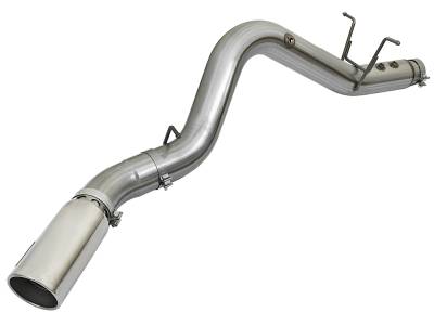AFE Power - aFe Large Bore-HD 4in 409 Stainless Steel DPF-Back Exhaust System w/Polished Tip GM Diesel Trucks 17-18 V8-6.6L (td) L5P - 49-44085-P - Image 3