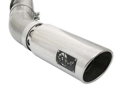 AFE Power - aFe Large Bore-HD 4in 409 Stainless Steel DPF-Back Exhaust System w/Polished Tip GM Diesel Trucks 17-18 V8-6.6L (td) L5P - 49-44085-P - Image 5
