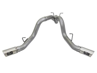 AFE Power - aFe Large Bore-HD 4in 409 Stainless Steel DPF-Back Exhaust w/Dual Polished Tips GM Diesel Trucks 17-18 V8-6.6L (td) L5P - 49-44086-P - Image 2