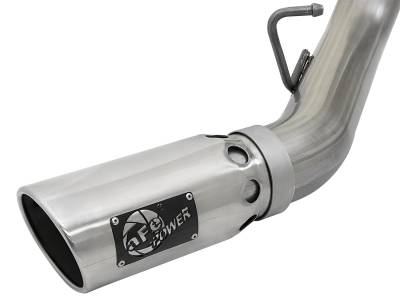 AFE Power - aFe Large Bore-HD 4in 409 Stainless Steel DPF-Back Exhaust w/Dual Polished Tips GM Diesel Trucks 17-18 V8-6.6L (td) L5P - 49-44086-P - Image 4