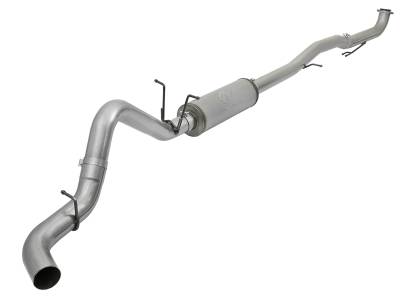 aFe Large Bore 5in Stainless Steel Down-Pipe Back Exhaust System w/o Tip GM Diesel Trucks 17-18 V8-6.6L (td) L5P - 49-44087