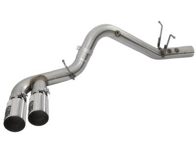 AFE Power - aFe Rebel XD Series 4in 409 Stainless Steel DPF-Back Exhaust w/Dual Polished Tips GM Diesel Trucks 17-18 V8-6.6L (td) L5P - 49-44089-P - Image 2