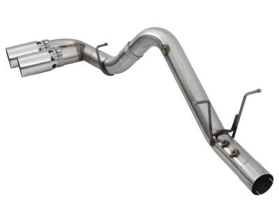 AFE Power - aFe Rebel XD Series 4in 409 Stainless Steel DPF-Back Exhaust w/Dual Polished Tips GM Diesel Trucks 17-18 V8-6.6L (td) L5P - 49-44089-P - Image 3