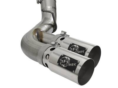 AFE Power - aFe Rebel XD Series 4in 409 Stainless Steel DPF-Back Exhaust w/Dual Polished Tips GM Diesel Trucks 17-18 V8-6.6L (td) L5P - 49-44089-P - Image 4