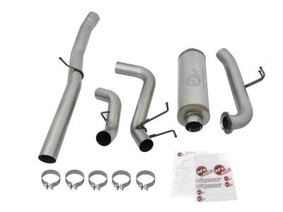 AFE Power - aFe Large Bore 4in Stainless Steel Down-Pipe Back Exhaust System w/o Tip GM Diesel Trucks 17-18 V8-6.6L (td) L5P - 49-44090 - Image 7