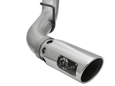 AFE Power - aFe Large Bore 4in Stainless Steel Down-Pipe Back Exhaust System w/Polished Tip GM Diesel Trucks 17-18 V8-6.6L (td) L5P - 49-44090-P - Image 4