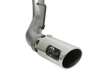 AFE Power - aFe Large Bore-HD 4in Dual Stainless Steel Down-Pipe Exhaust System w/Polished Tips GM Diesel Trucks 17-18 V8-6.6L (td) L5P - 49-44091-P - Image 4