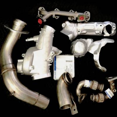 NO LIMIT FABRICATIONS 6.7TRKIK 6.7 POWER STROKE RETRO FIT INSTALL KIT , CONVERTS 11-14 STYLE TURBO TO 2015+ STYLE TURBO